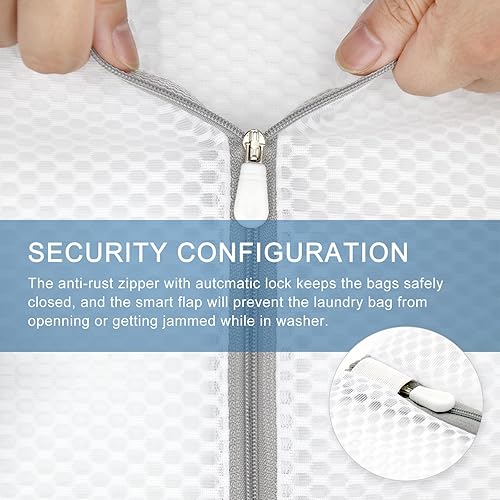 Miniatura 3 de 3 bolsas duraderas de malla de panal para ropa delicada (3 medianos)