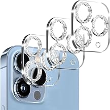 IOPYKKOA Pack of 3 Camera Protective Glass Compatible with iPhone 13 Pro/iPhone 13 Pro Max Camera Protection [Quick Installation] Scratch-Resistant, 9H Hardness, HD Clear, Complete Protection (White