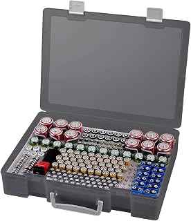225-Slot Battery Organizer Case with BT-168 Tester | Foam battery storage with tester included.