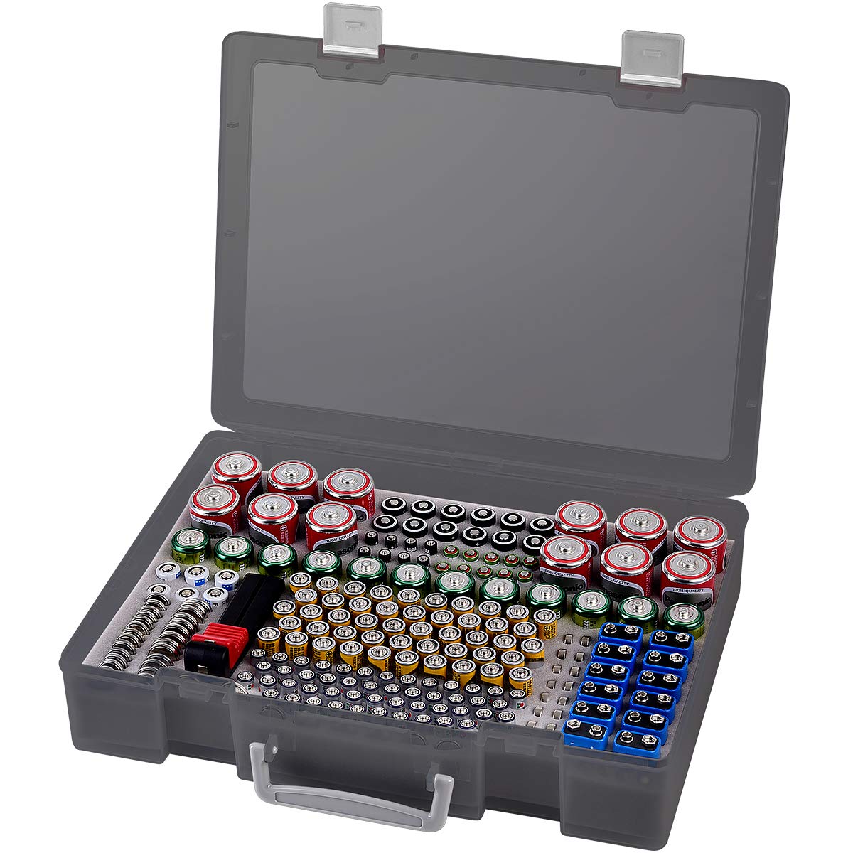 Battery Organizer Storage Holder- Batteries Case Containers Box with Tester image 4