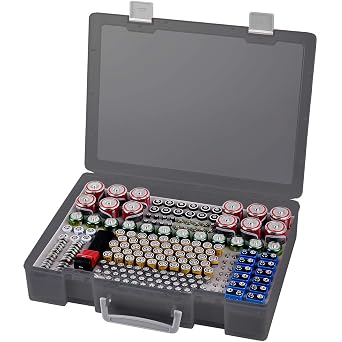 225-Slot Battery Organizer Case with BT-168 Tester