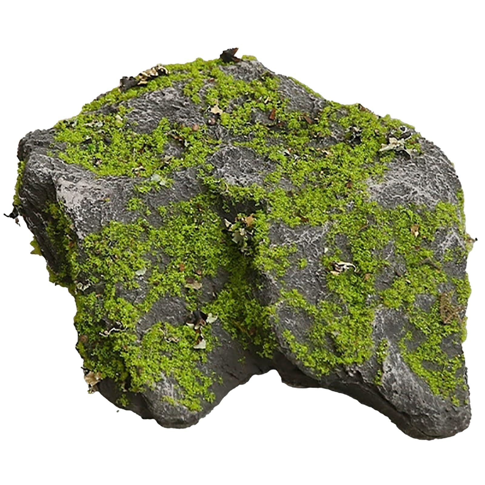 Pierre Factice avec Mousse, Roche en Mousse Légère à Texture Naturelle, Décoration Réaliste pour Maison, Jardin ou Vitrine(10.6x9x4.3in/27x23x11cm)