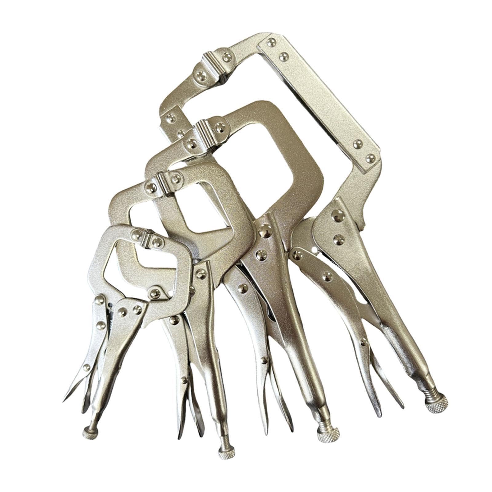 Alicates de sujeción en C con mecanismo de tornillo ajustable para trabajos de soldadura y Para madera en construcciones metálicas. Herramienta