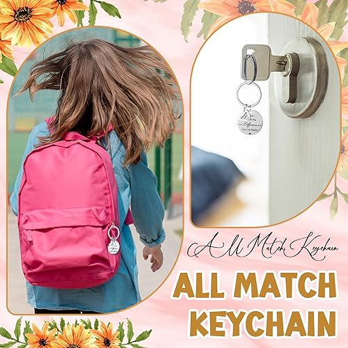 Miniatura 7 de Lincia Juego de 20 bolígrafos de regalo de agradecimiento de agradecimiento, 20 bolígrafos inspiradores, 20 llaveros de acero inoxidable y 20 bolsas