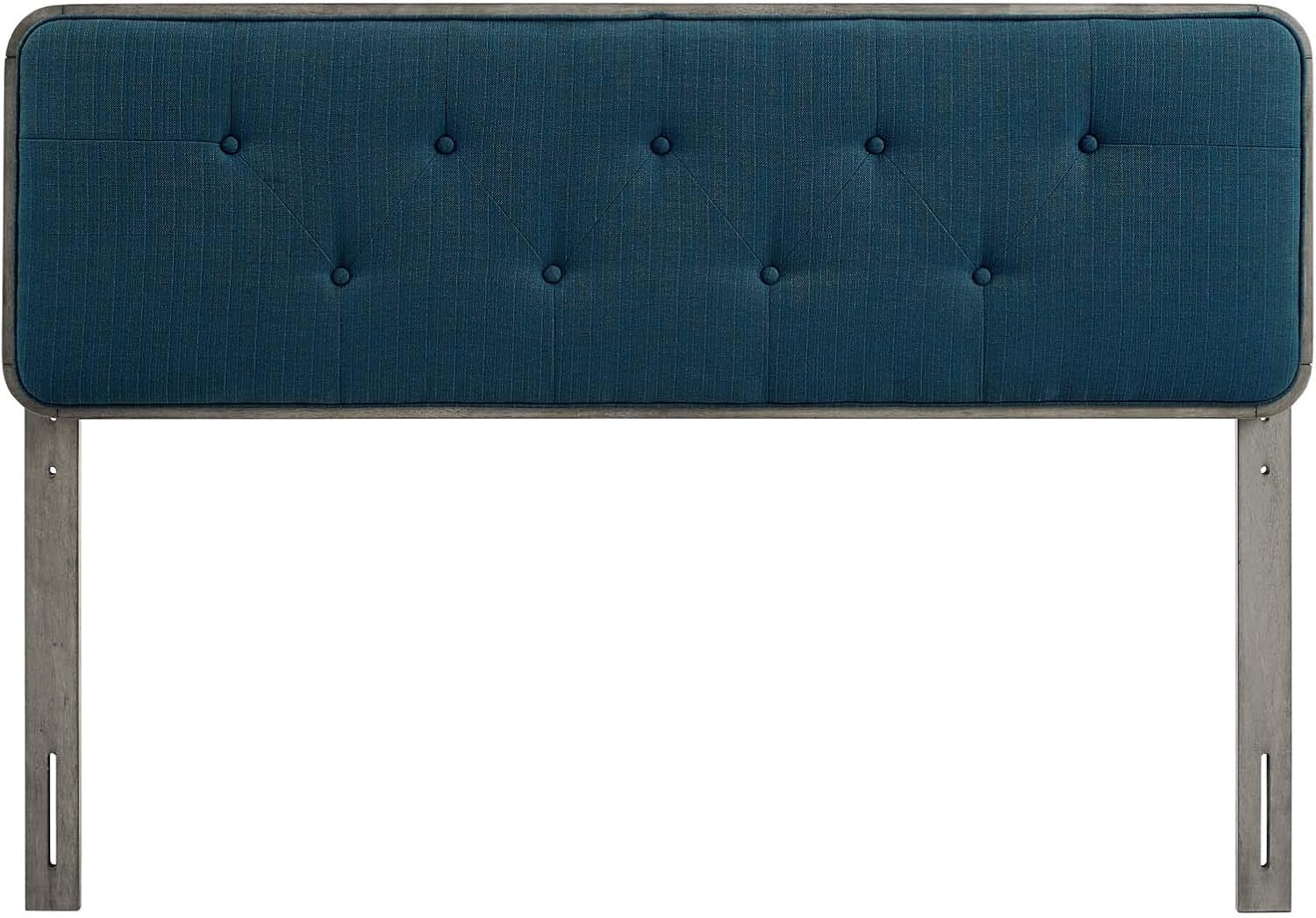 Modway Collins Tufted Twin Fabric and Wood Headboard in Gray Azure