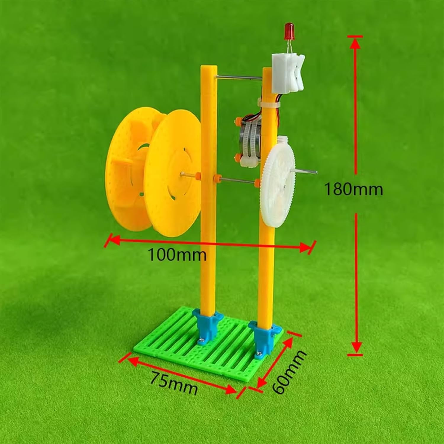 DIY Hydroelectric Generator Kit Hand-cranked Water Turbine Generator Can Be Hand-cranked Student Physics Experiment Model(Finished Product)