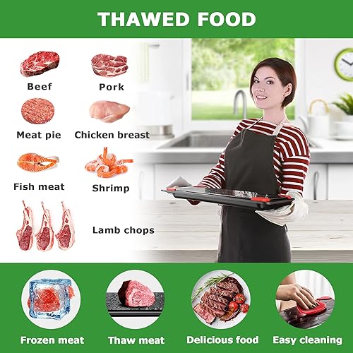 Miniatura 2 de Bandeja de descongelación para carne congelada, placa de descongelación para carne de gran tamaño, tablero de descongelación de carne de res,