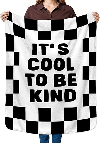 Miniatura 9 de HIWX Manta a cuadros negros y blancos para niños, manta de guardería a cuadros, moderna manta retro de coche de carreras para habitación de niños,