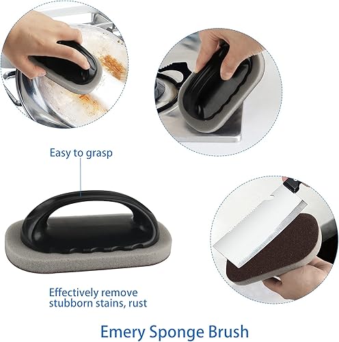 Miniatura 3 de Openfly Paquete de 8 cepillos de limpieza de cocina, multiusos, juego de cepillos de limpieza profunda para el hogar con cepillo para fregar,