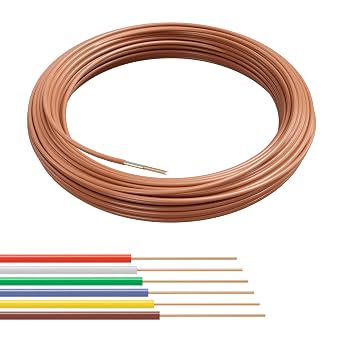 THE CIMPLE CO 18/6 Thermostat Wire 200 FT - Insulated Solid Copper Wiring | For HVAC, Furnaces, Video Doorbells, Alarms, Lighting, Smart Thermostats - 18 Gauge, 6 Conductor - 200 Feet/60 Meters, Brown
