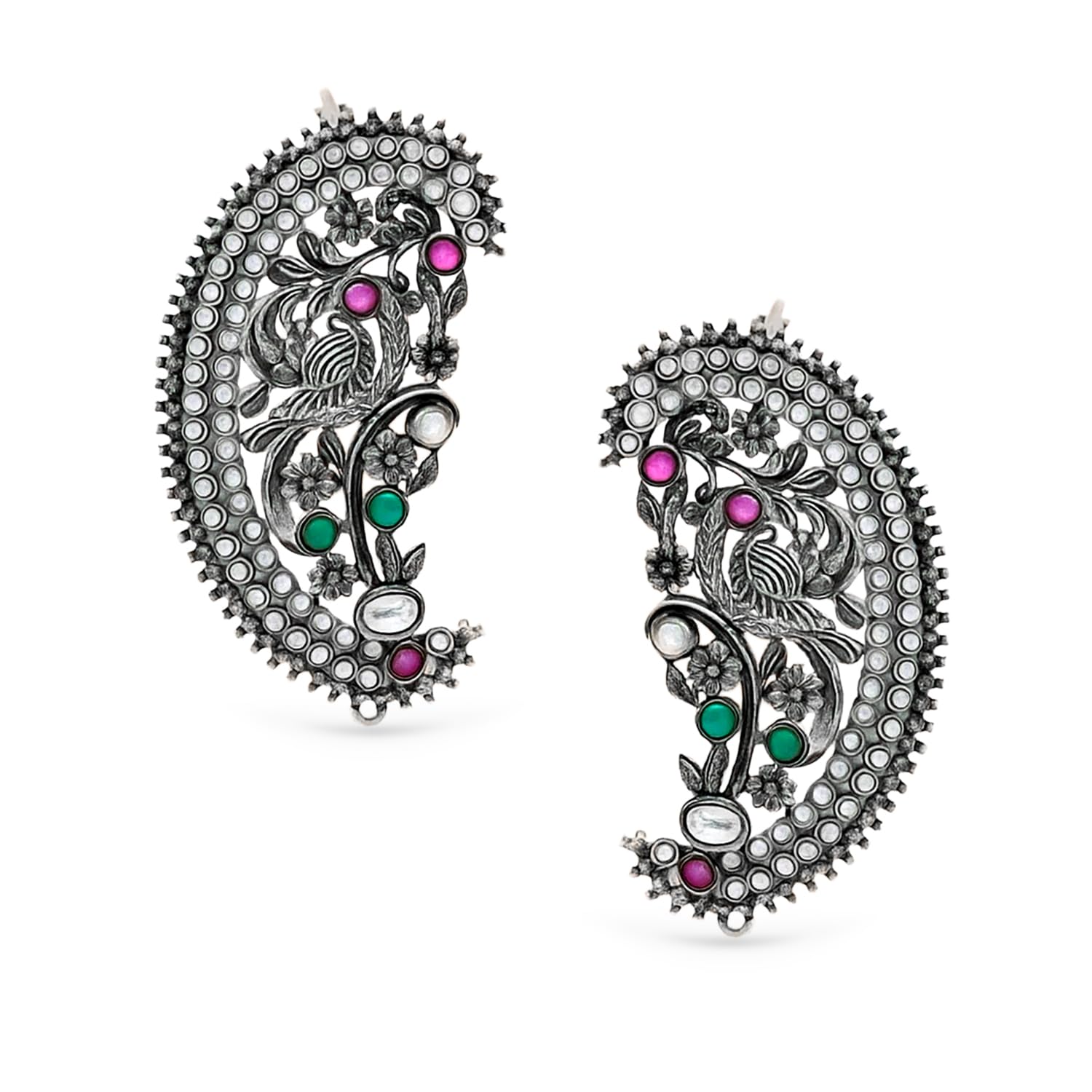 Ear-Cuff Jhumka Earrings Indian Ethnic Jewellery Gift for Women & Girls-image-9