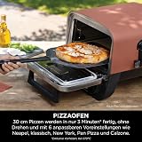Ninja Woodfire Four à pizza extérieur électrique 8-en-1, rotissoire & fumoir barbecue avec grille, plaque pro-heat, pierre à pizza, granulés de bois et pelle, 6 réglages, orange foncé OO101EU - 7