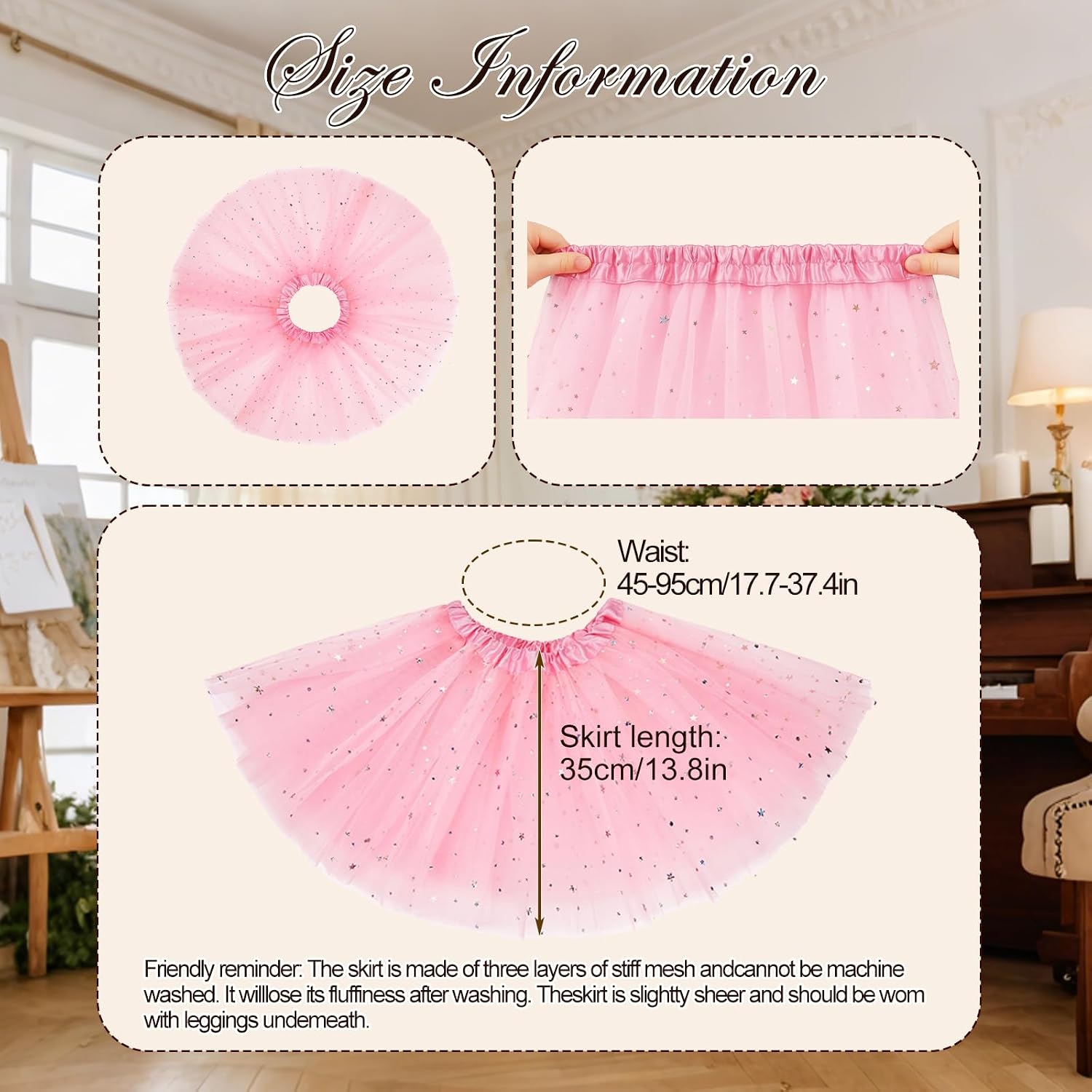 2 Pack Girls Tutu Skirt Ballet Dance Princess Tutu Toddler Party Dress 3 Layers for Birthday Party Dance Recital