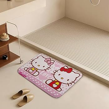 Amazon｜ハローキティ バスマット 速乾 洗える お風呂マット 滑り止め
