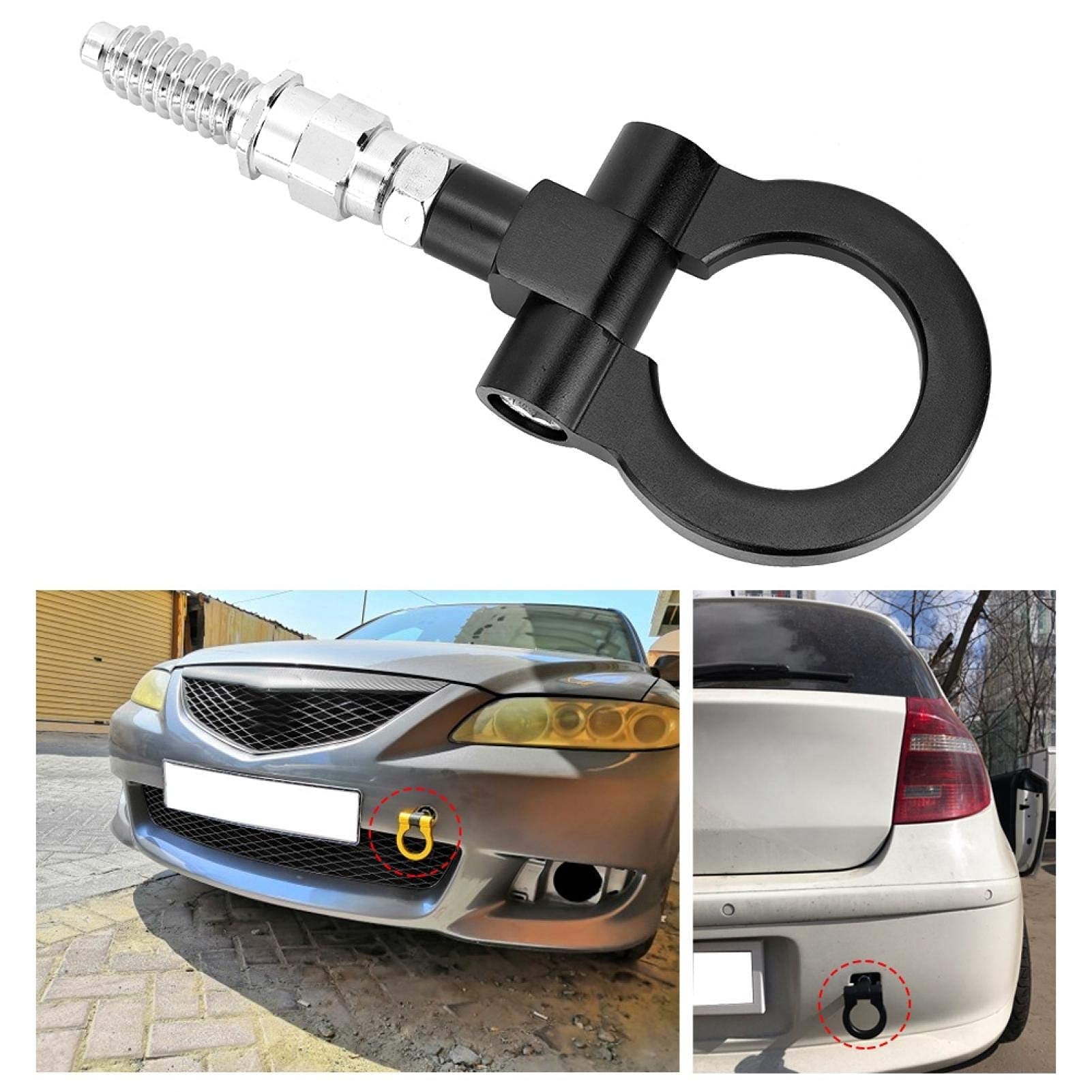 Gancio Traino Anello Bullone Gancio Traino Anello Gancio per Rimorchio Gancio Anteriore e Posteriore Gancio Traino per Rimorchio CNC per Auto Europea per Serie 3 E39 E92 E91 E90
