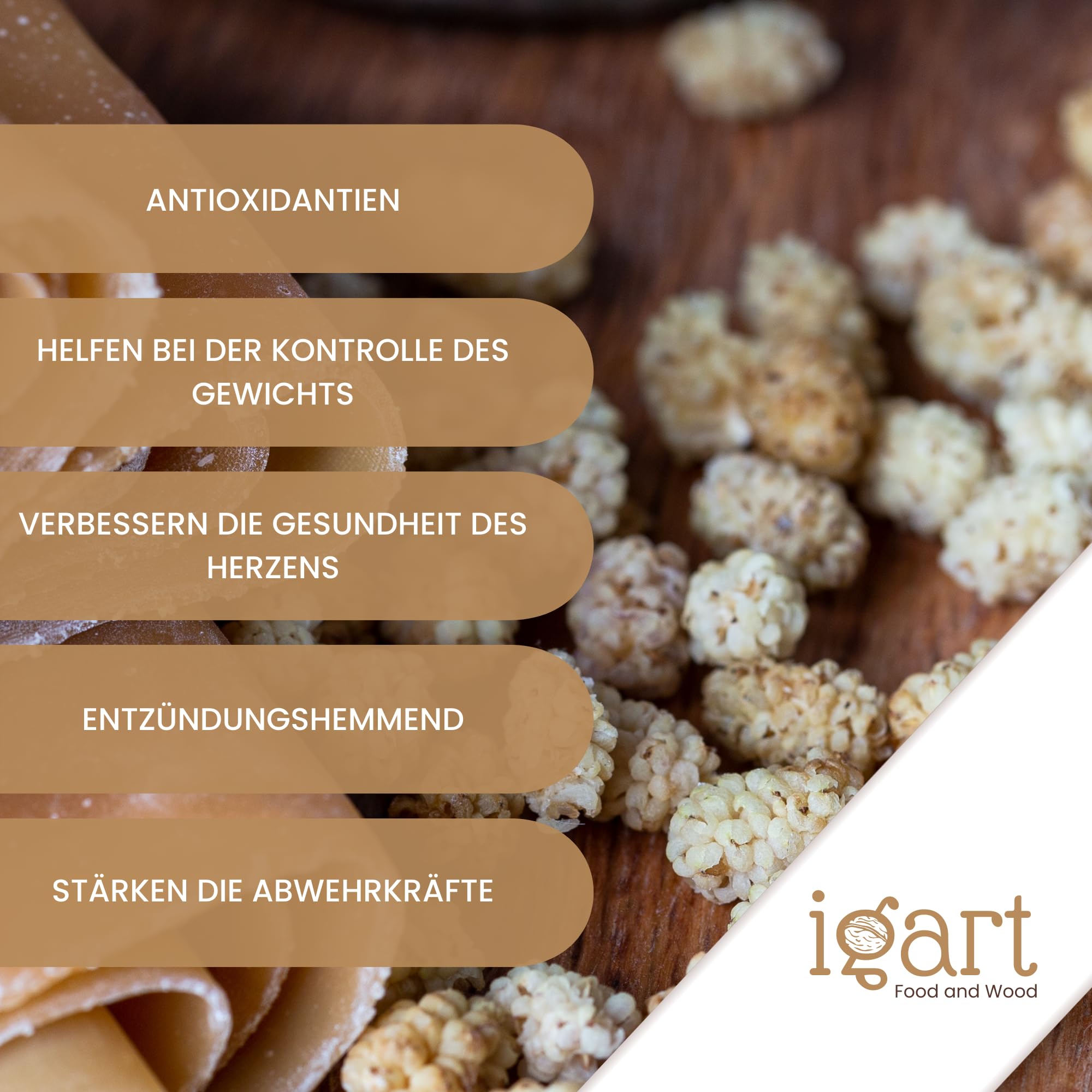 IGART Maulbeerblätter, Weiße Maulbeere, Maulbeerblättertee, Kräutertee, Blatt Tee, Tee, Geschnitten, Getrocknet, Naturbelassen, Morus Alba (1000g)
