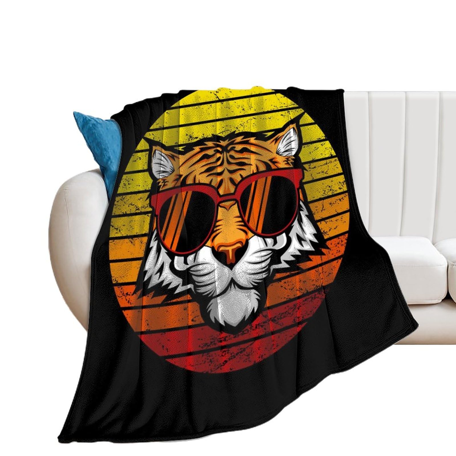Plaid canapé lion en flanelle polaire douce de qualité supérieure