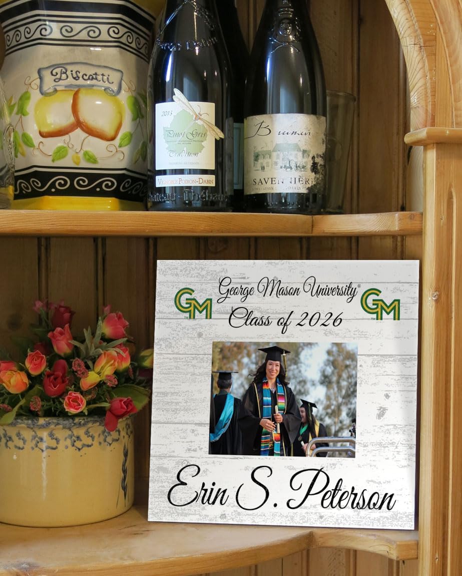 Broad Bay George Mason University Photo Plaque with Name and Class Year - Custom Printed Picture for Students, GMU Graduation or Alumni