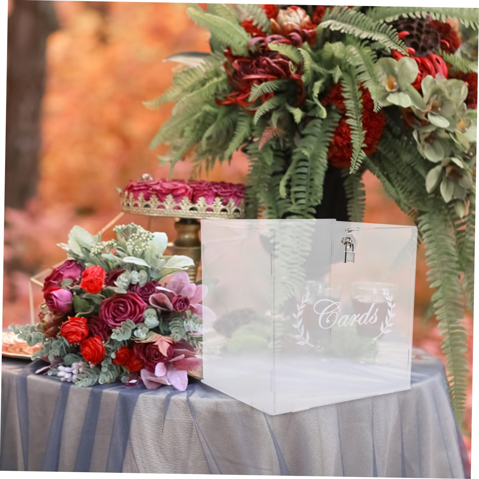 SHOWERORO Hochwertige Transparente Acrylbox Für Hochzeitskarten Und Geldgeschenke Stilvolle Spendenbox Für Hochzeitsfeiern Und Empfänge Für Erinnerungen Und Glückwünsche
