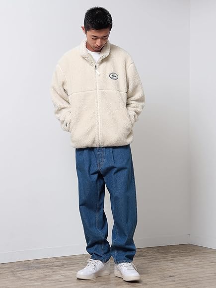 Amazon | [ビームス] ブルゾン LACOSTE for 別注 Fleece Boa Blouson