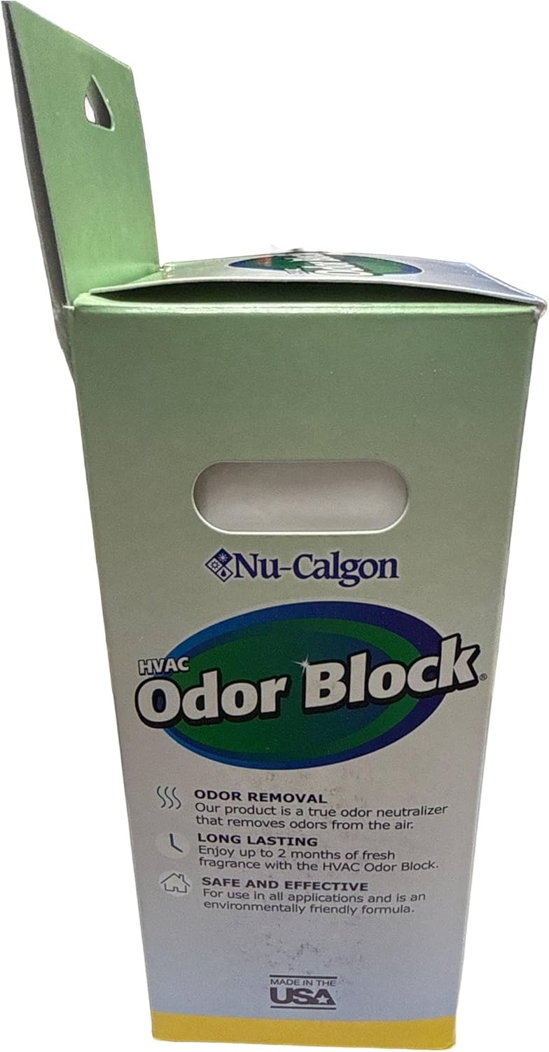 Nu-Calgon 6106-00 (Previously 61060) HVAC Odor Block for Residential AC & Heat Pumps | Up to 3 Ton Systems
