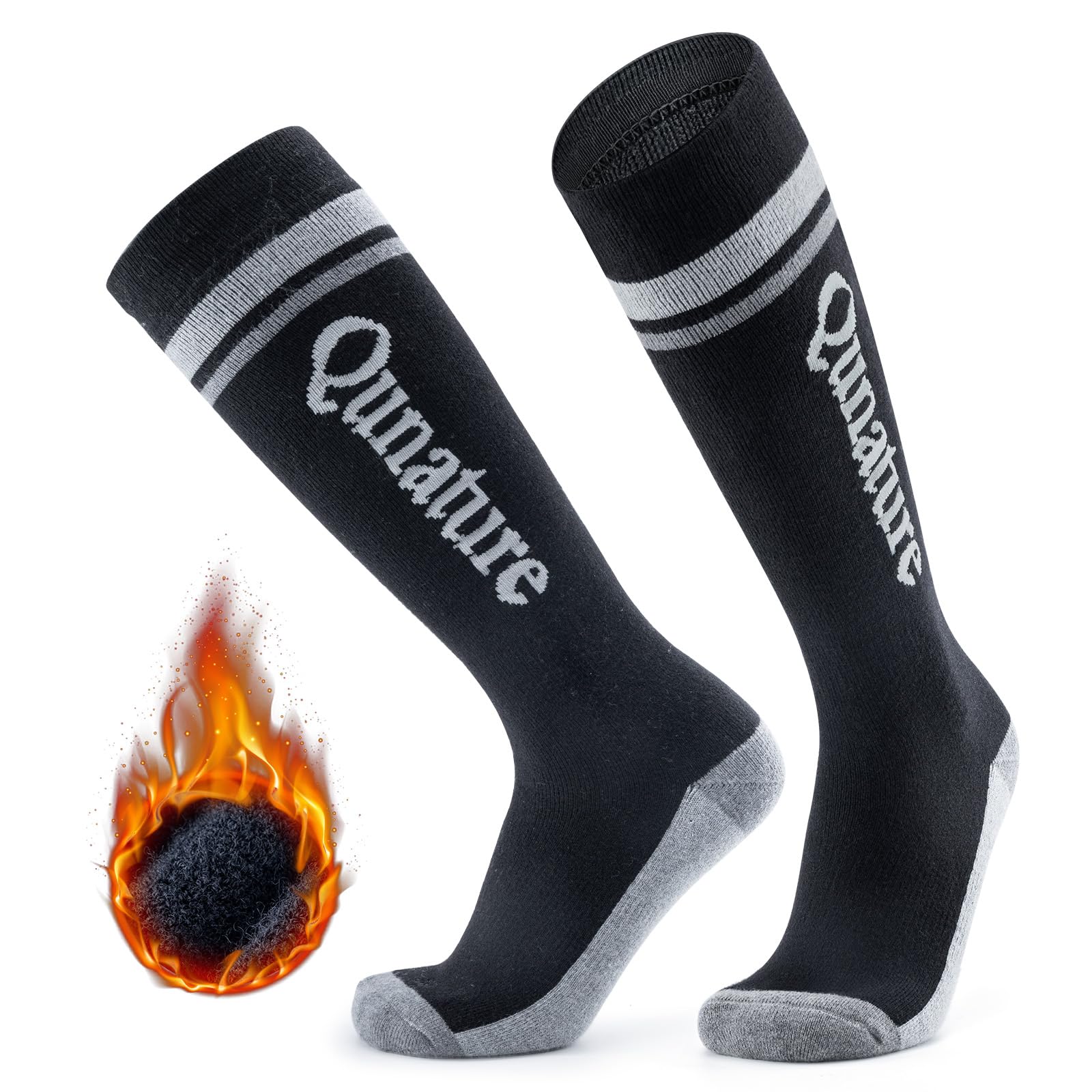 Calcetines de esquí de lana térmica de invierno con ajuste multifuncional 8