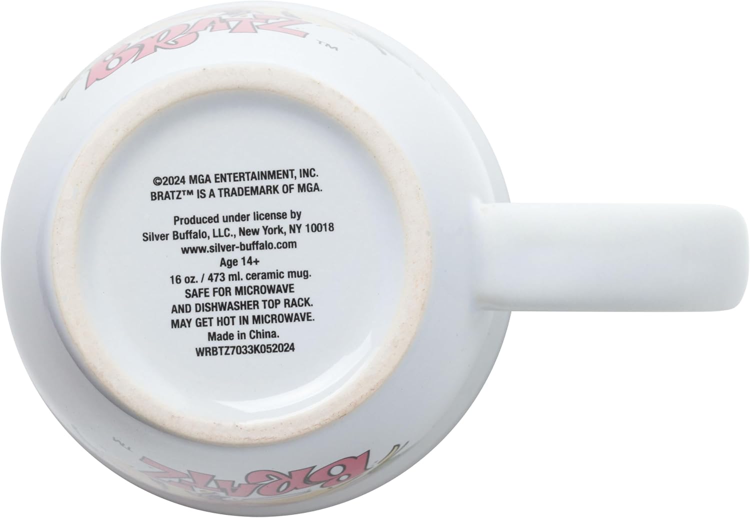 Silver Buffalo Bratz Wide Rim Ceramic Mug Featuring Cloe, Jade, Yasmin, and Sasha, 16 Ounces - Image 4