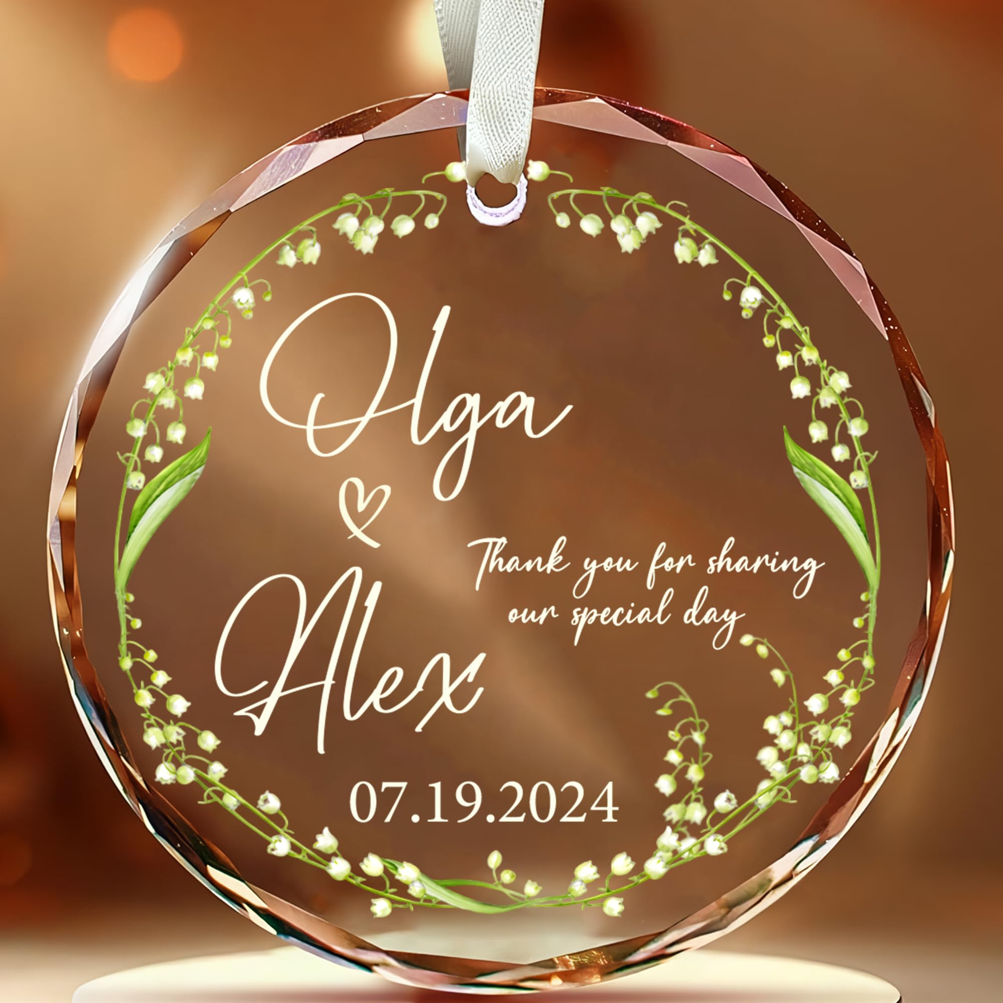 Fastpeace Personalized Wedding Favor Ornaments for Guests, Promotional Ornaments, Perfect Party Gift for Guests, Wholesale Price for Bulk Orders (Wedding Favor)