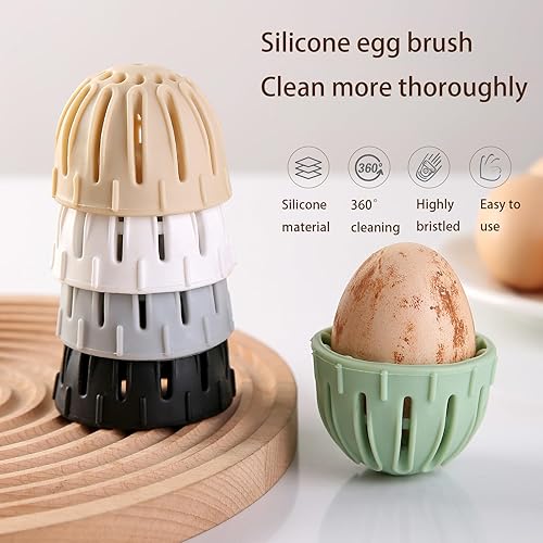 Miniatura 4 de HXJFGDM Cepillo de silicona para lavado de huevos, 2 unidades, para huevos frescos, herramientas de limpieza reutilizables para lavadoras de huevos,