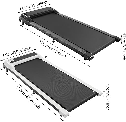 Miniatura 5 de Cinta de correr plegable eléctrica plana, dispositivo de seguridad inteligente portátil para correr, ultra delgado, debajo del escritorio, para