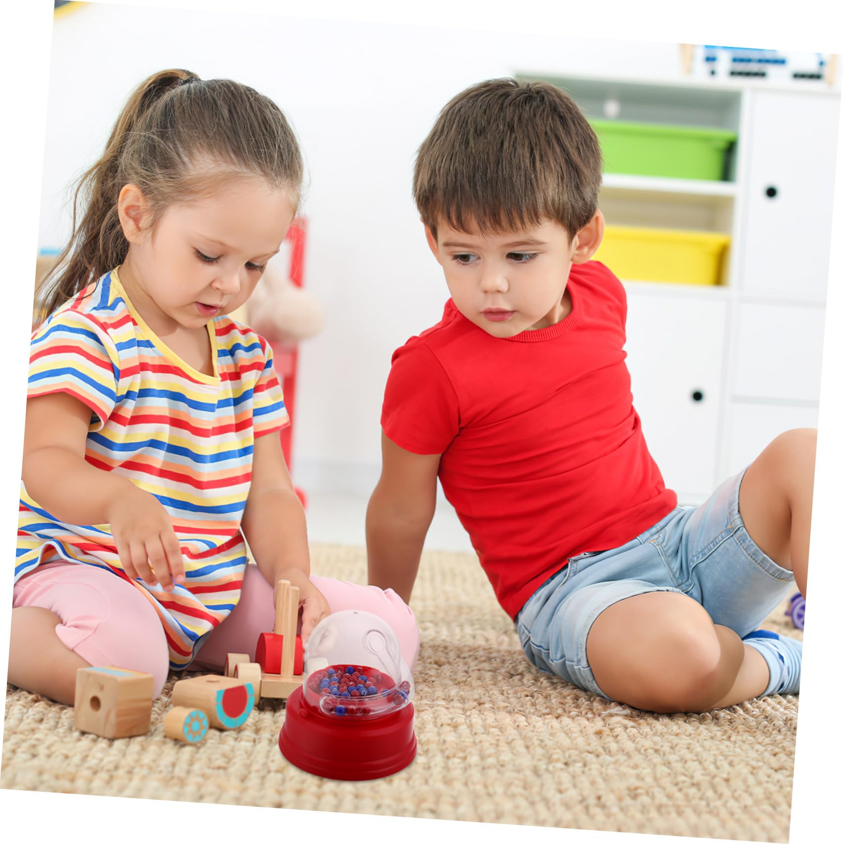 Máquina Eléctrica de Lotería Portátil con Bolas de Burbujas Selector de Números Estable para Familiares y Fiestas