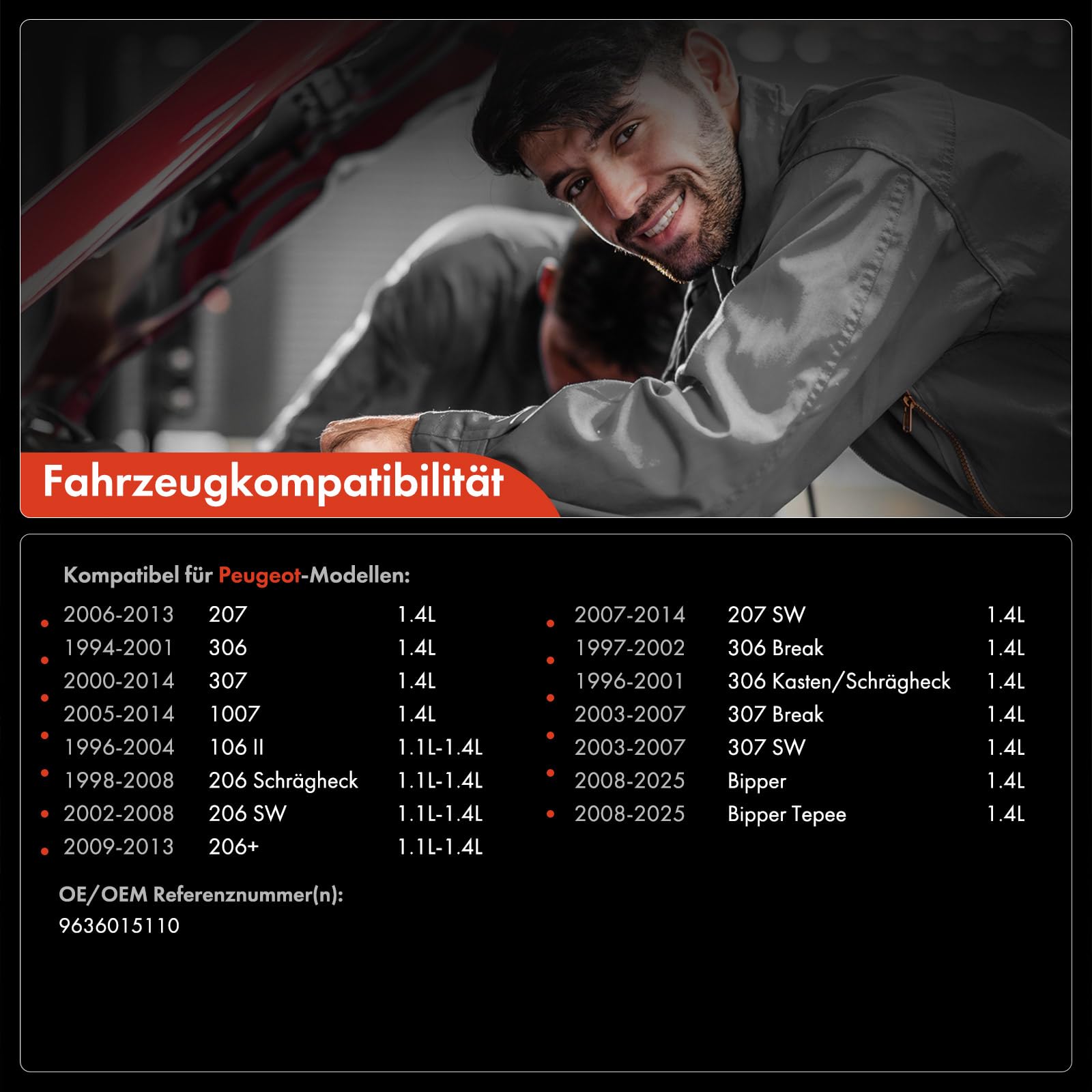 Frankberg Ölkühler Motoröl Ölfiltergehäuse Benzin Kompatibel mit 207 WA WC 307 3A/C C2 JM C3 I FC FN C4 Coupe LA Bipper AA Replace# 9636015110