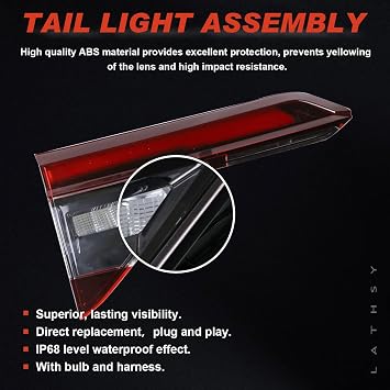 LED Tail Light Compatible With 2020-2023 GMC Acadia AT4 Inner Driver Side