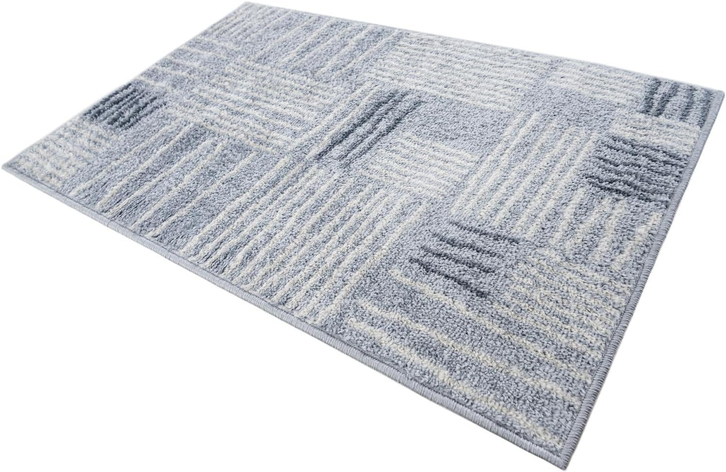 Rugs.com Hanahan Collection Rug – 2X3 Light Blue Medium-Pile Rug Perfect for Entryways, Kitchens, Breakfast Nooks, Accent Pieces