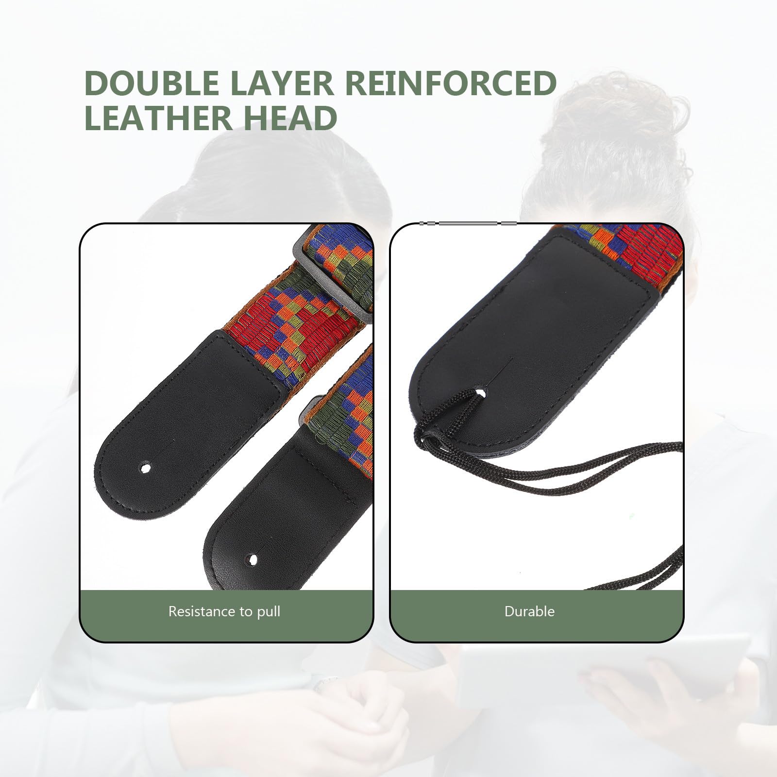 ifundom 2piezas Correa De Guitarra De Estilo Bohemio Cinta Para Instrumentos Musicales Strap Ligero y Práctico Para Guitarra Eléctrica y Ukelele
