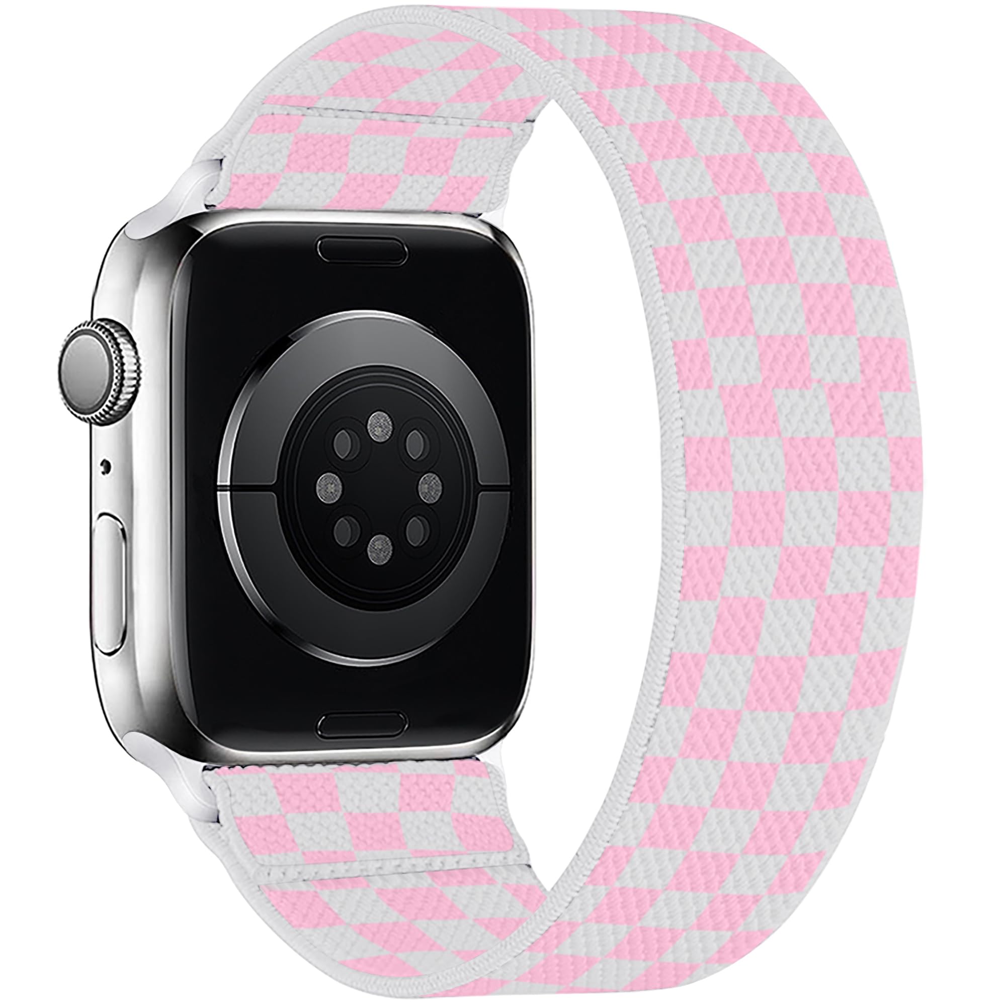 BMBEAR Stretchy Solo Loop Bands Compatible with Apple Watch 38mm 40mm 41mm Braided Elastic Weave Nylon Wristbands Women Men Straps for iWatch Series 7/6/5/4/3/2/1/SE Dark Black — view 12