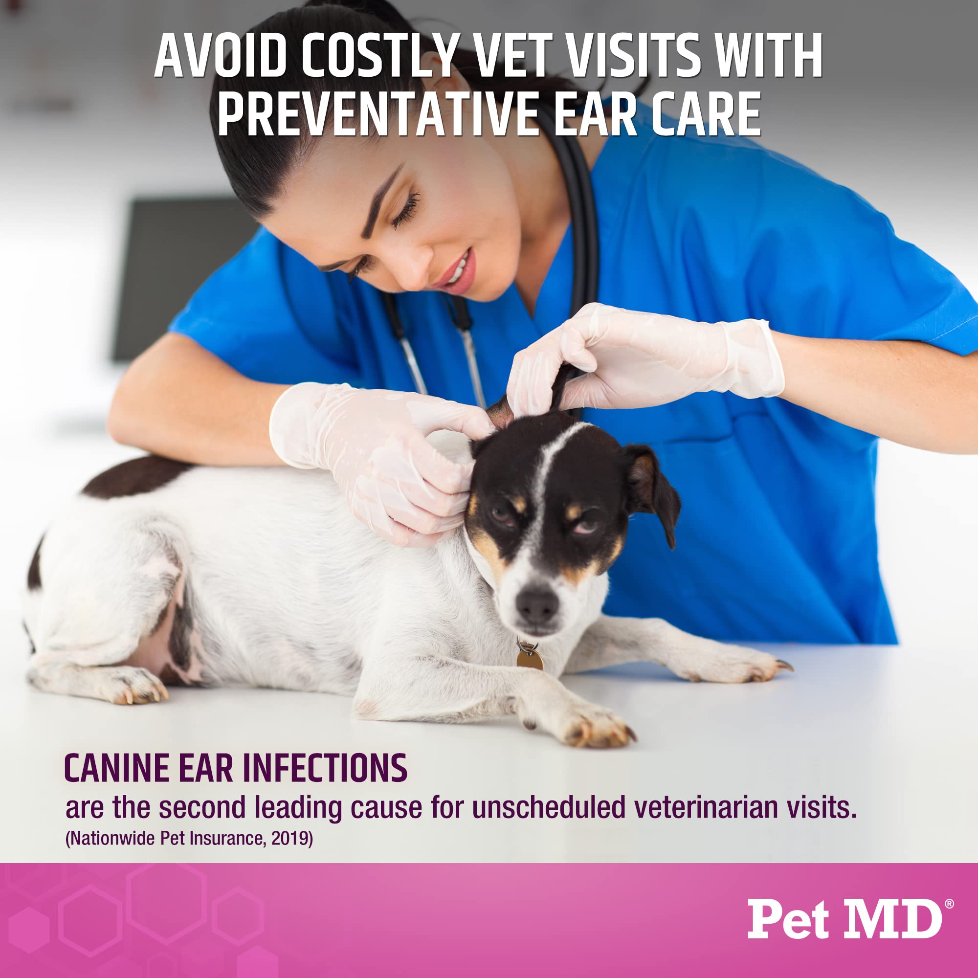 Pet MD Otic-Clean Dog Ear Cleaner - Veterinarian-Formulated Otic Ear Solution for Dogs & Cats - Pet Ear Cleaner for Itch, Odor, & Wax Buildup - Deodorizing Cat Ear Cleaner Solution - 1 Gallon - image 4