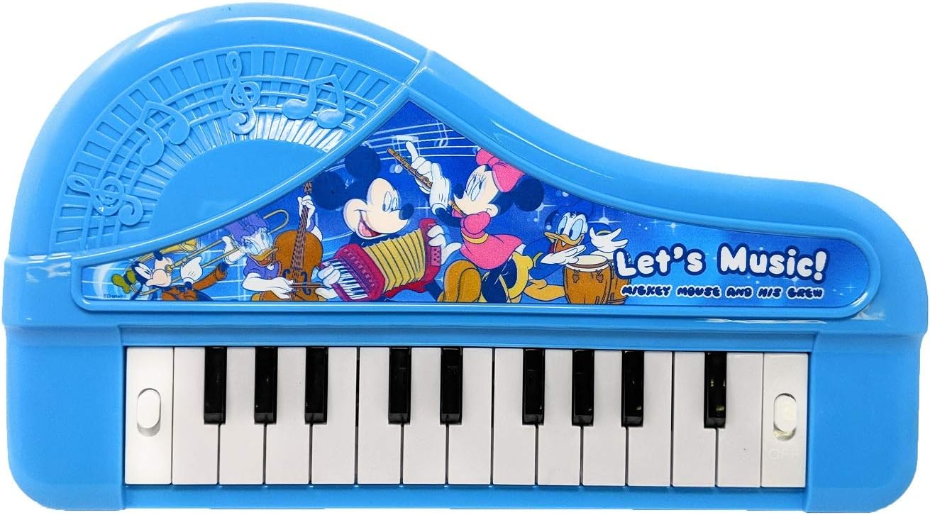 Amazon Disney ピカピカ 光る キッズ ピアノ 足つき 22曲入り ミッキーフレンズ ピアノ 鍵盤楽器 おもちゃ