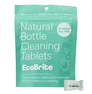 Owala EcoBrite Powerful Cleaning Tablets, Cleans Bottles, Coffee Cups, Pots, Pans, Camping Gear, Pet Bowls, and Much More - 20 pack (Individually Wrapped) Made From Naturally Sourced ingredients - Amazon product rated Grade A