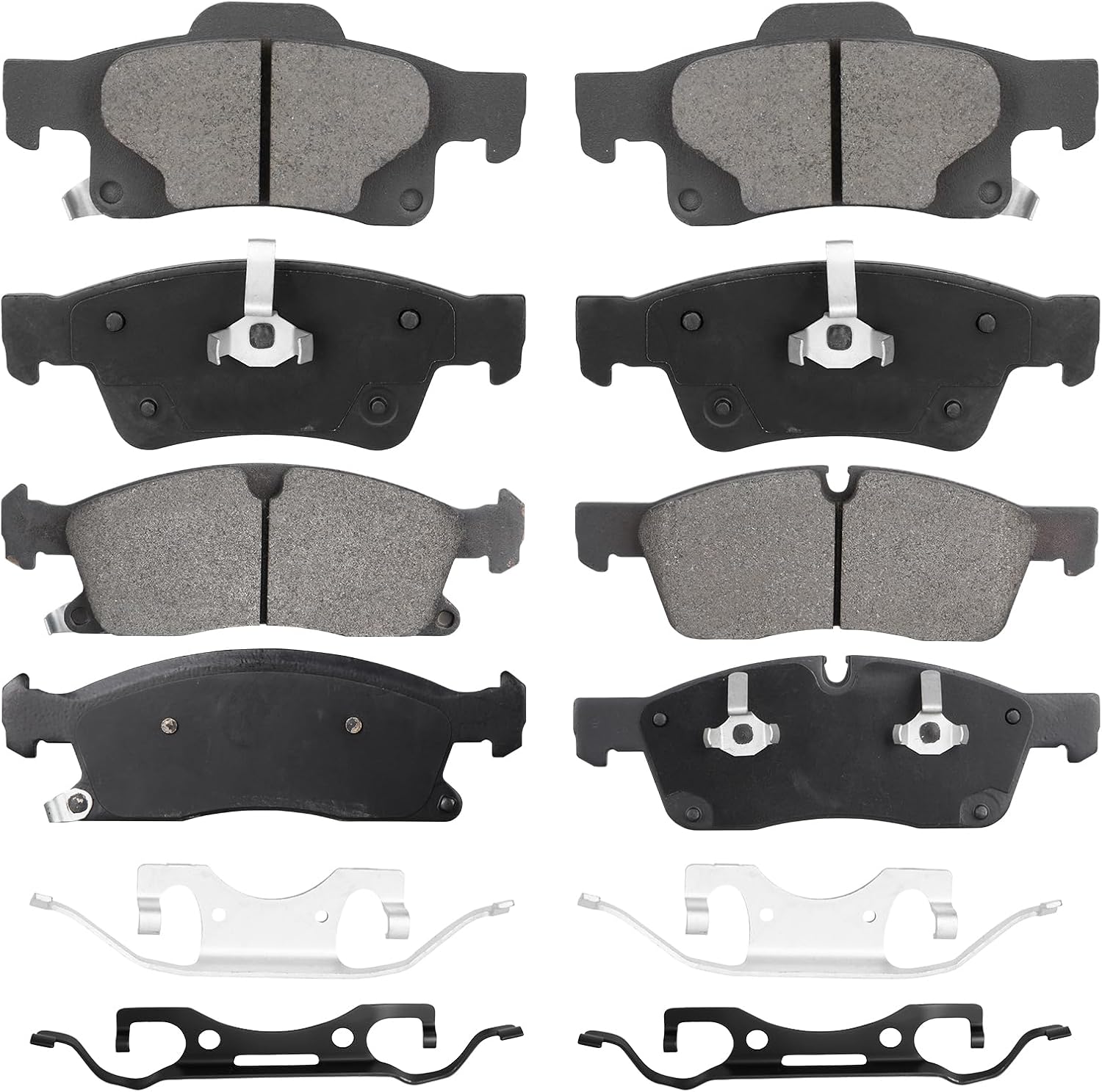 Front & Rear Semi-Metal Brake Pads Set for Dodge Durango 2011-2020 3.6L 5.7L, for Jeep Grand Cherokee 2011-2016 3.0L 3.6L 5.7L, 8PCS