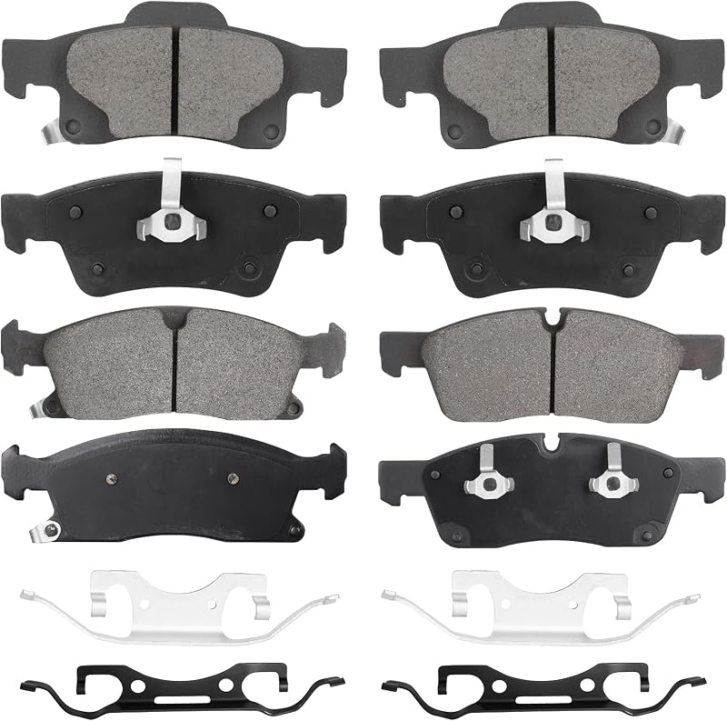 Pastilhas de freio dianteiras e traseiras Aeagle semimetálicas para Dodge Durango e Jeep Grand Cherokee – 8 unidades