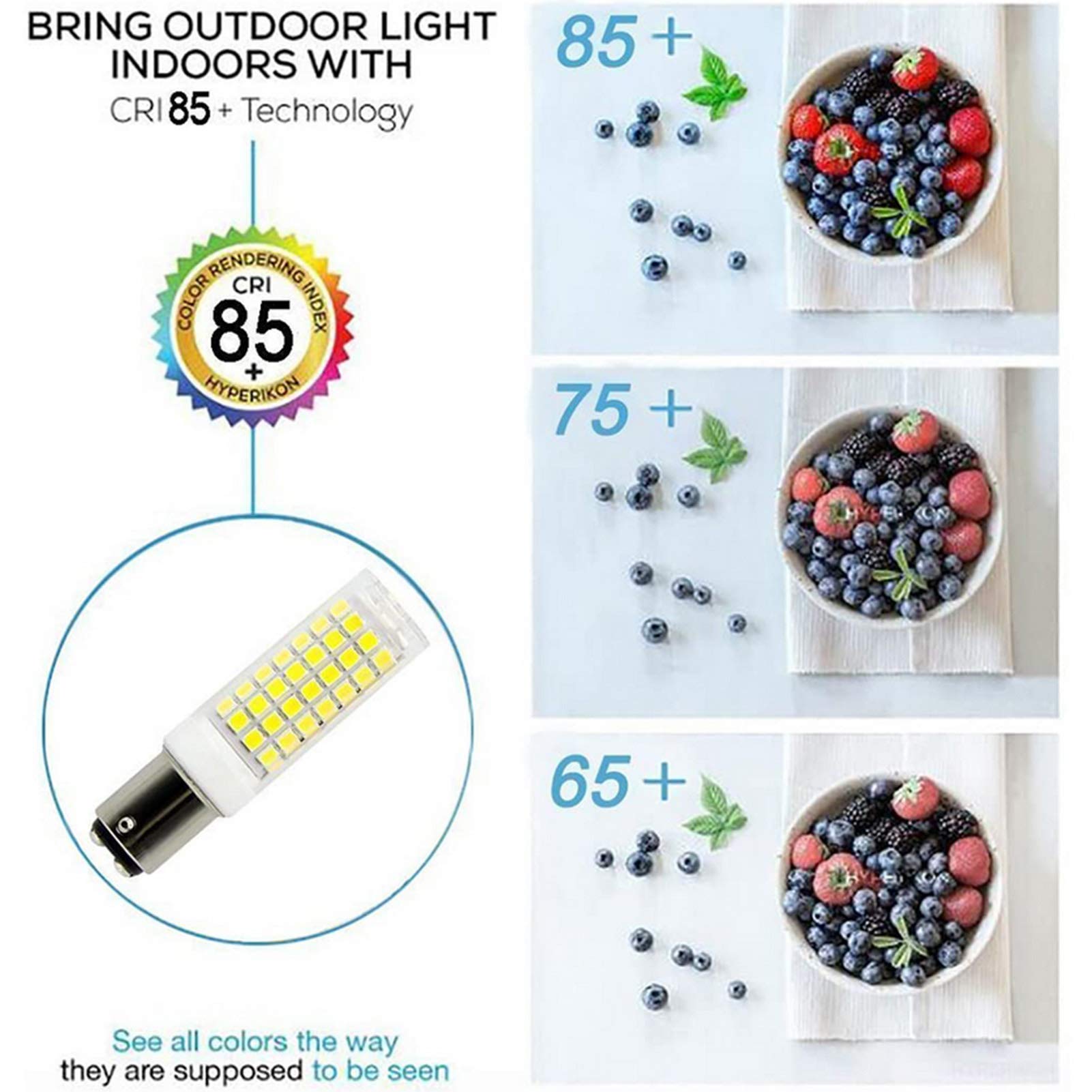 Ampoule LED 10 W BA15D à culot à baïonnette, équivalent aux ampoules halogènes 100 W, ampoule maïs en céramique T3/t4, ampoule d'éclairage intérieur et extérieur, paquet 4