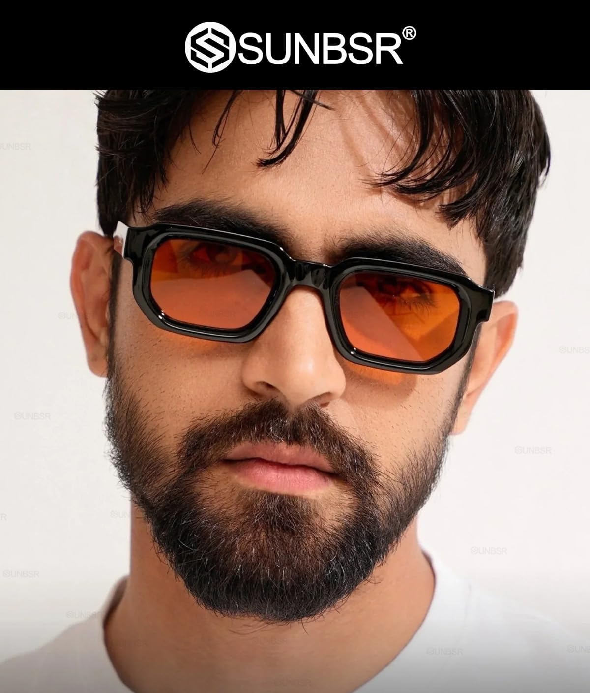 Retro Rectangle Sunglasses for Men Women Trendy Small Square Thick Frame Sun Glasses 90s Vintage Shades - Image 2