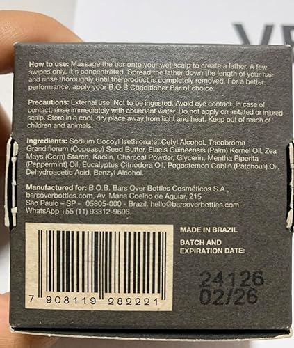 Miniatura 7 de Detox Solid Shampoo Bar (6.7 oz) | Champú de limpieza profunda sin perfume | Vegano, sin sulfatos, respetuoso con el medio ambiente | Cuidado del