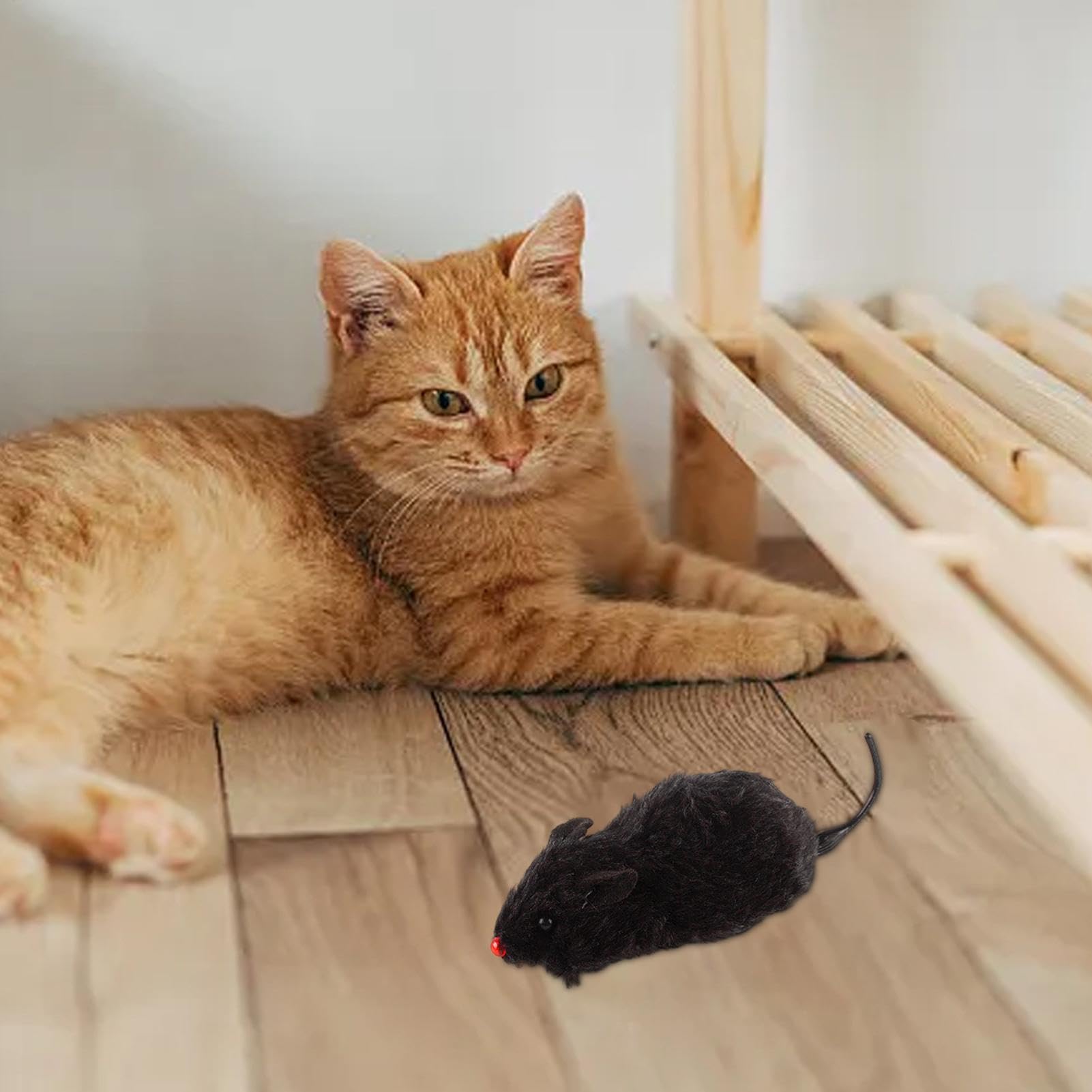 Aufziehbare Plüschmaus – Aufziehbares Plüsch-Jagdspielzeug Für Katzen Und Hunde, Laufende Maus | Mechanische, Federbelastete, Realistische Rennmaus, Klassische Uhrwerk-Maus, Spielzeugmaus Zum Spielen