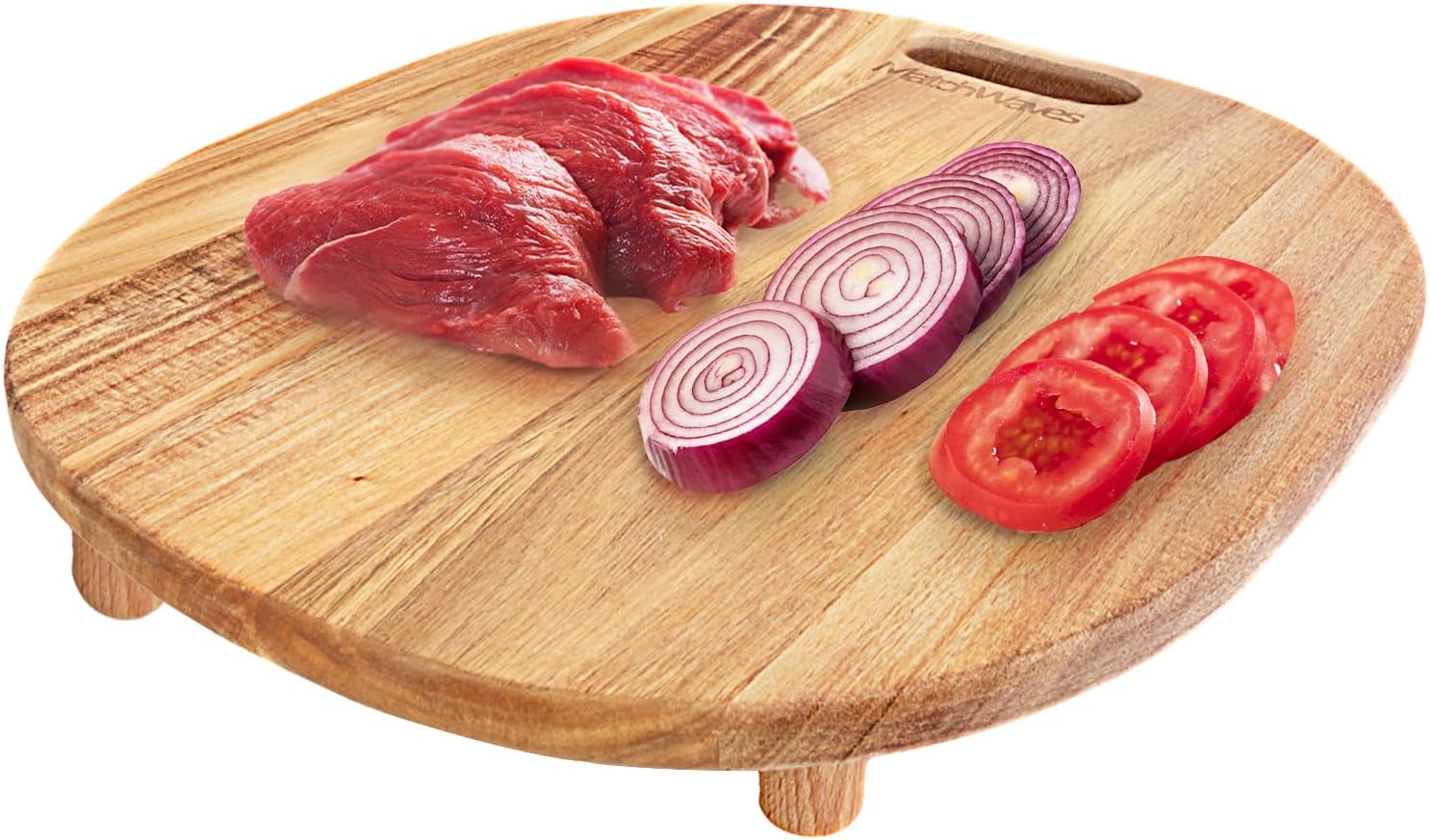 Griddle Cutting Board with Feet, Wood Grill Board with Legs, Elevated Cutting Board with Adjustable & Removable Feet for 28 and 36 inch Blackstone Griddle, 15.8" x 13.0" 13"L x 16"W Acacia Wood