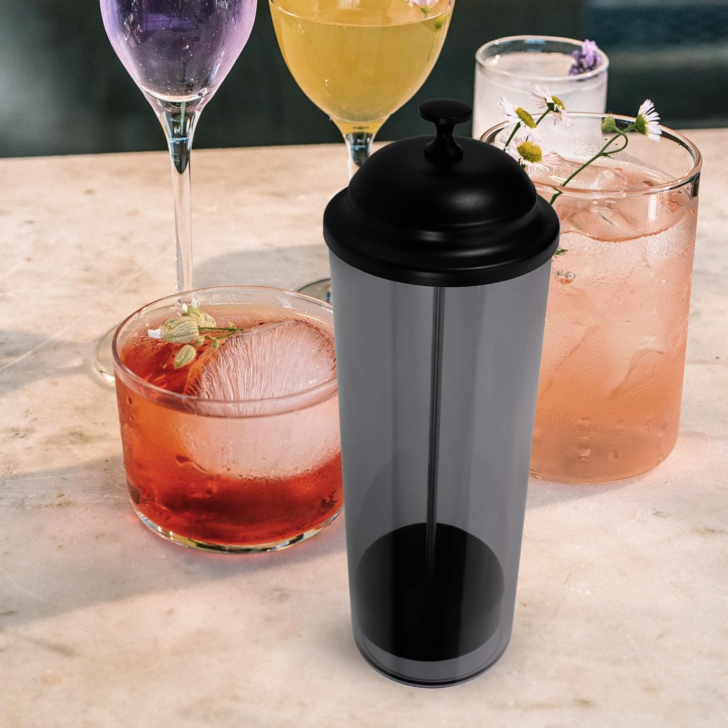 Plastic Straw Dispenser Holder for Coffee Station Counter