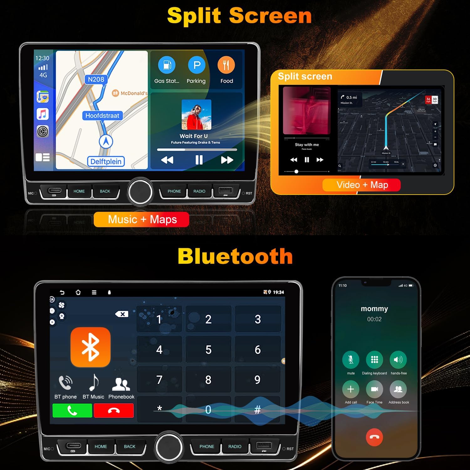 4+64G 5GWifi Upgrade Android Radio for Dodge Grand Caravan 2008-2020, Chrysler Town & Country 2008-2016, 9inch Touch Screen Stereo Replacement Wireless Carplay Android Auto Backup Camera GPS FM DSP