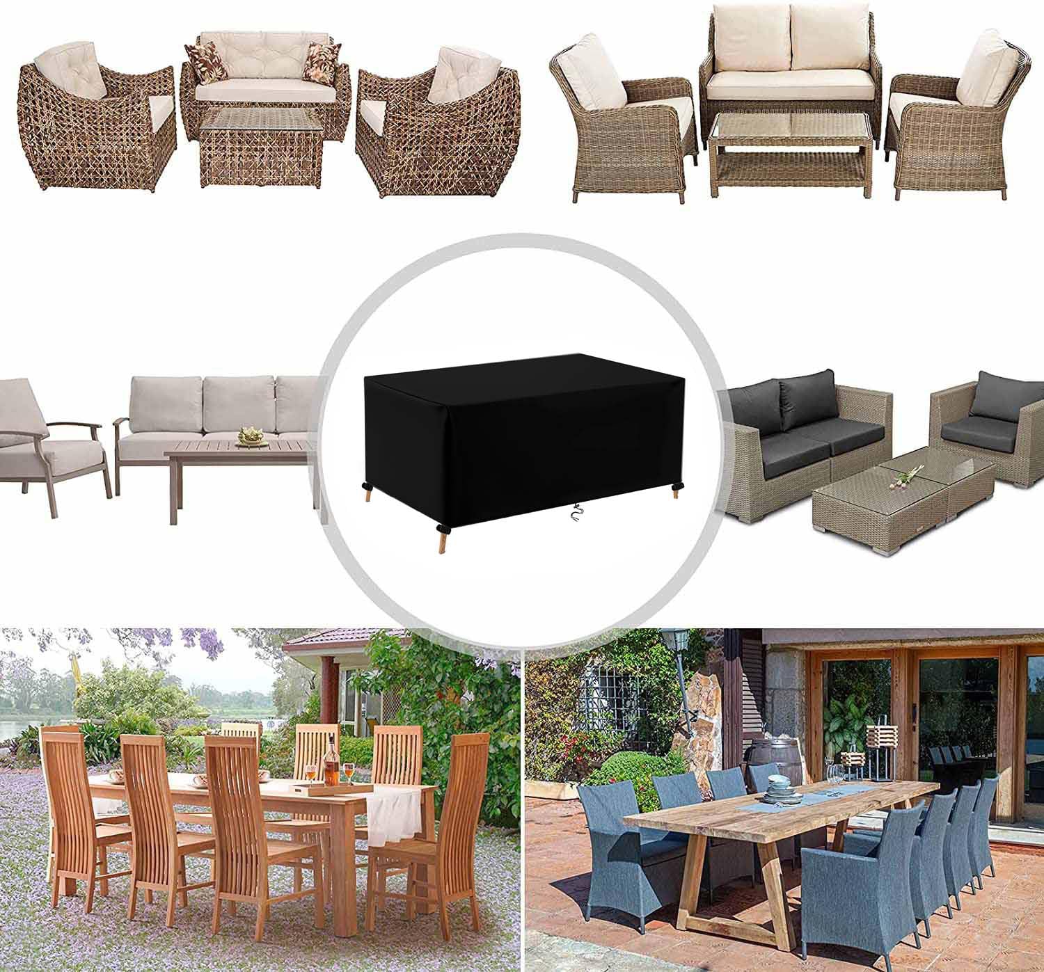JZAHYUK Funda Universal Para Muebles De Patio, Impermeable