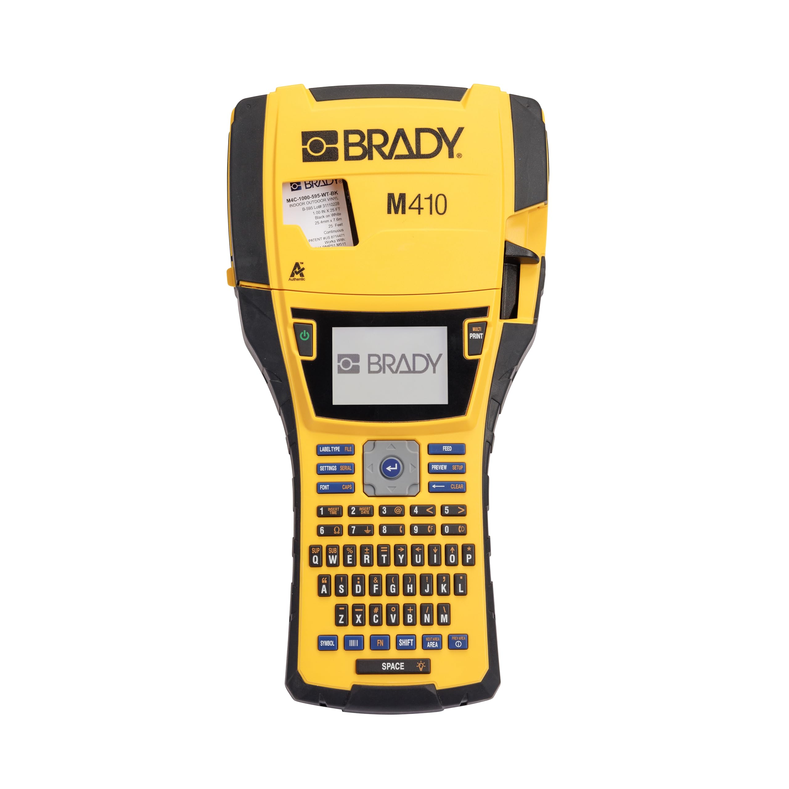 Brady M410 Handheld Portable Label Printer Kit with Safety and Facility ID Software, Carrying Case, Rechargeable Battery and Charger, Magnetic and Utility Holders, 11.5